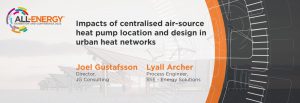 Impacts of centralised air-source heat pump location and design in urban heat networks