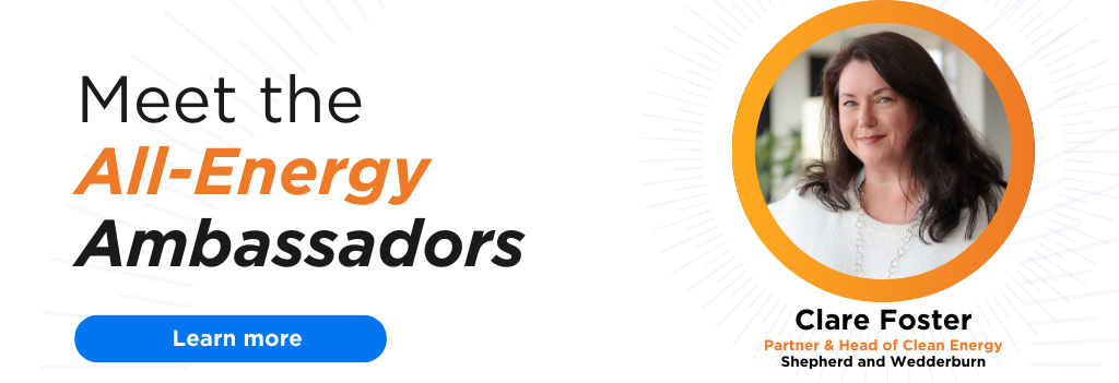 Meet the All-Energy 2025 Ambassadors: Clare Foster, Shepherd and Wedderburn